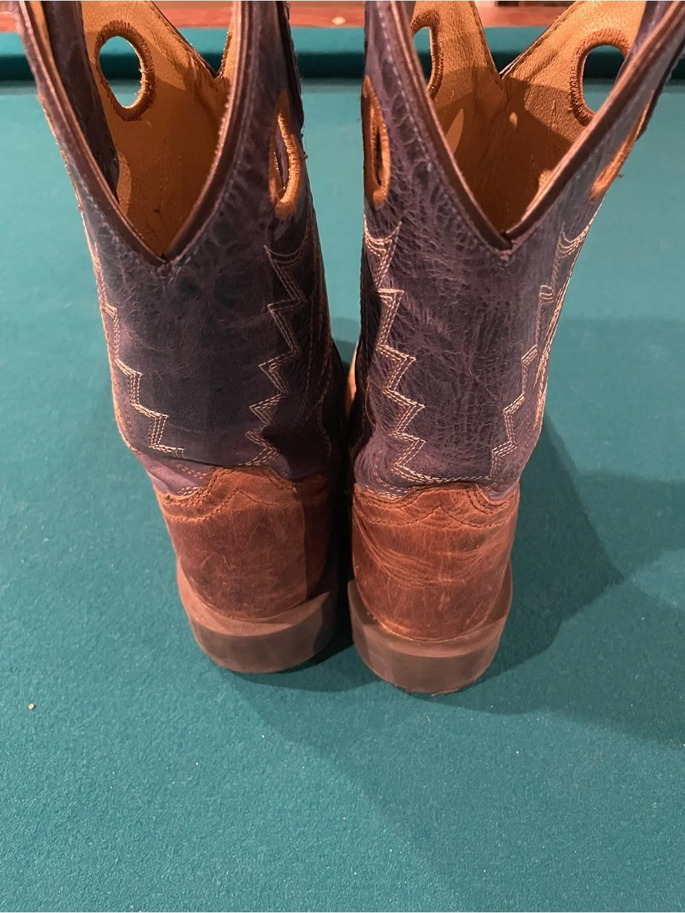RD Style Kids Two-Tone Brown & Blue Western Boots